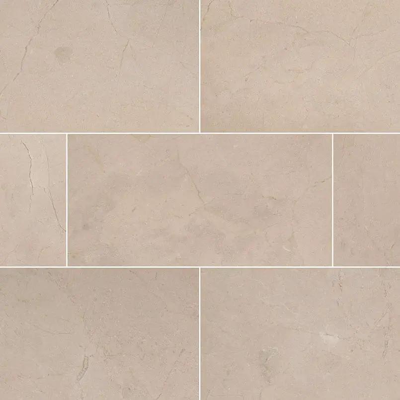 Crema Marfil Select Honed Marble Tiles 12x24 by MSI Surfaces