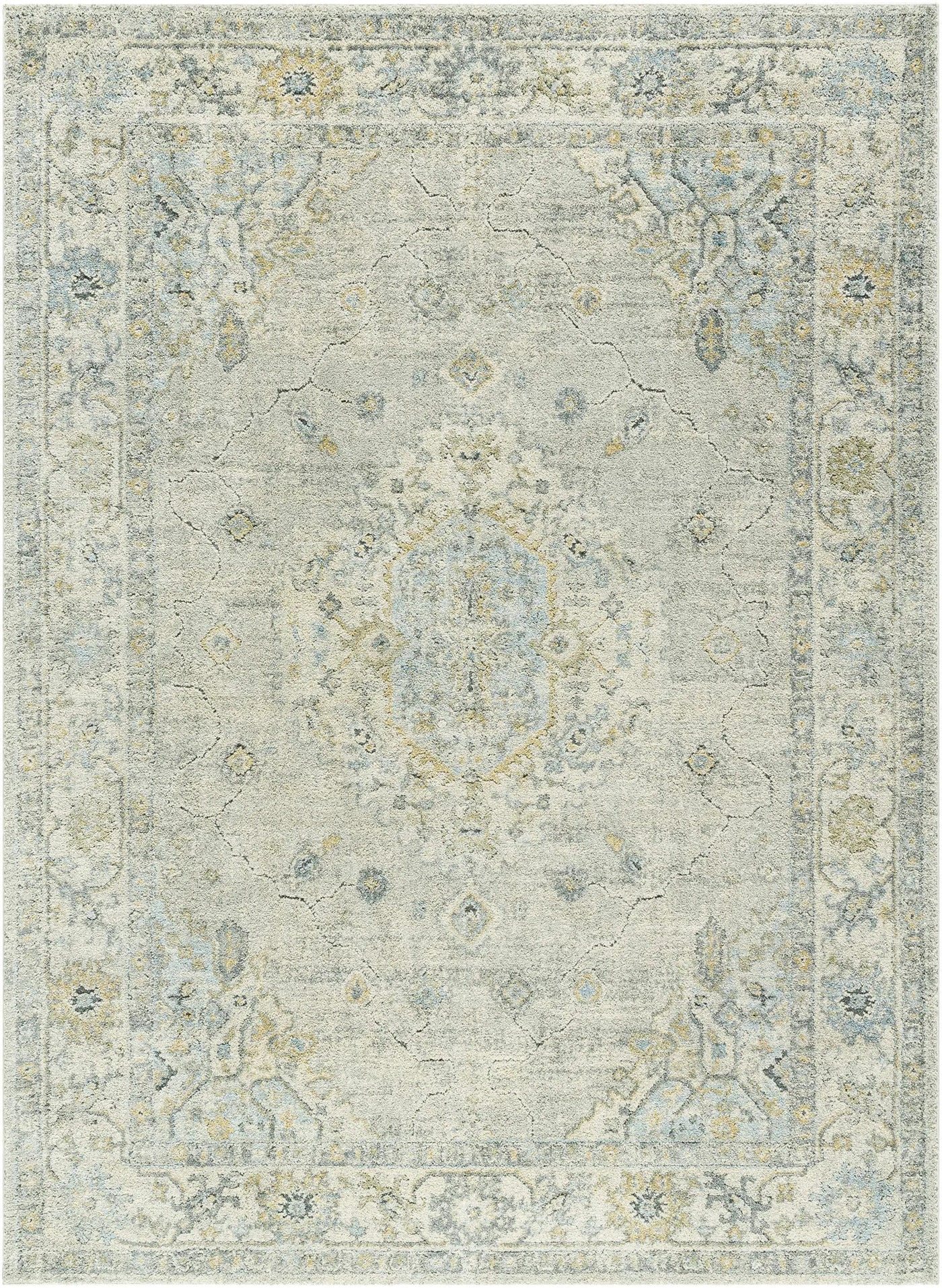 Tyche Light Gray Thick Luxe Area Rug by Boutique Rugs