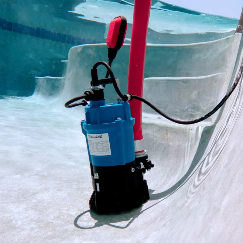 Tomahawk 1/2 HP Submersible Trash Pump, 66 GPM / 3960 GPH, 400W 2" Discharge for Dewatering Flooded Basements, Pools, Irrigation by Tomahawk Power