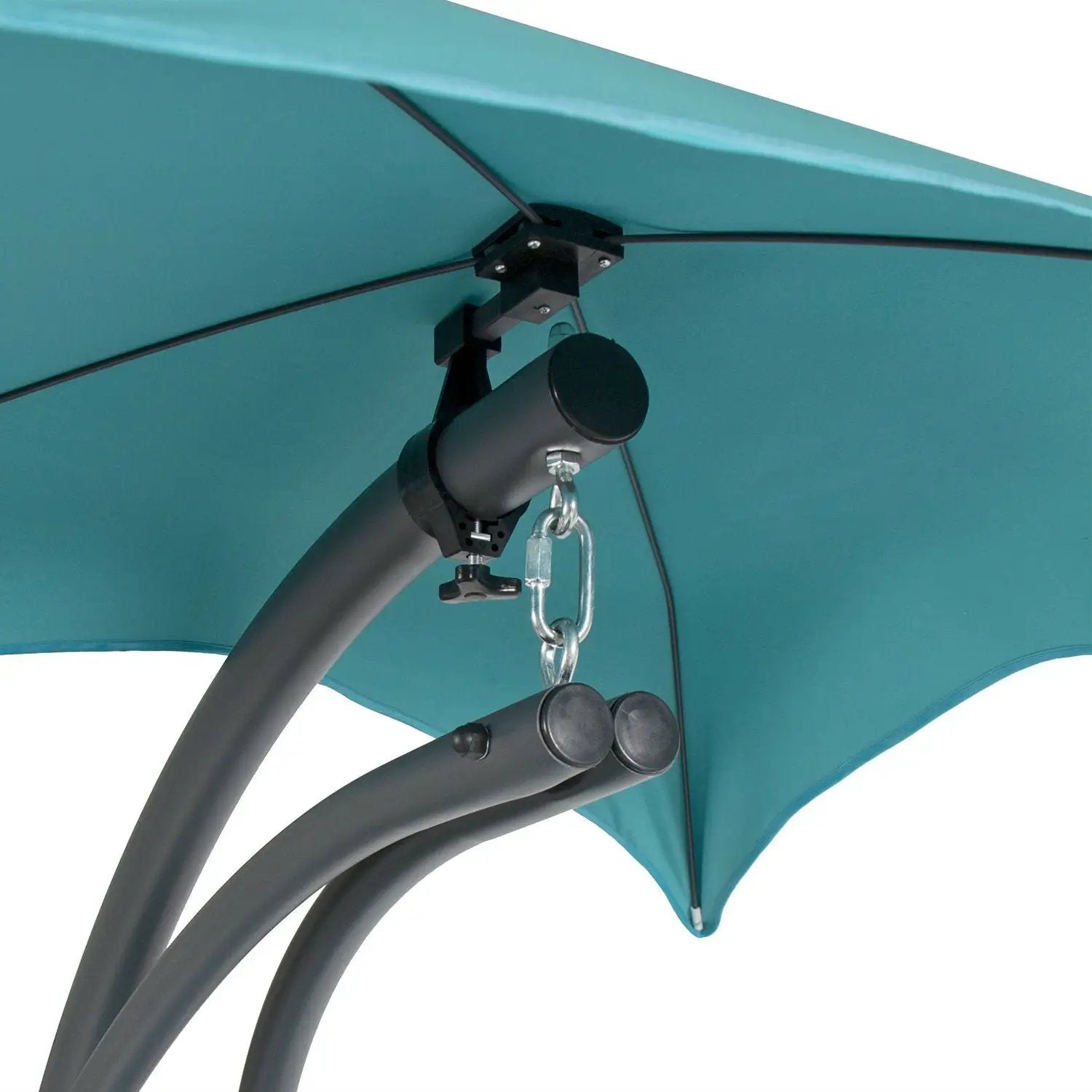 Teal Single Person Sturdy Modern Chaise Lounger Hammock Chair Porch Swing by HomePacific