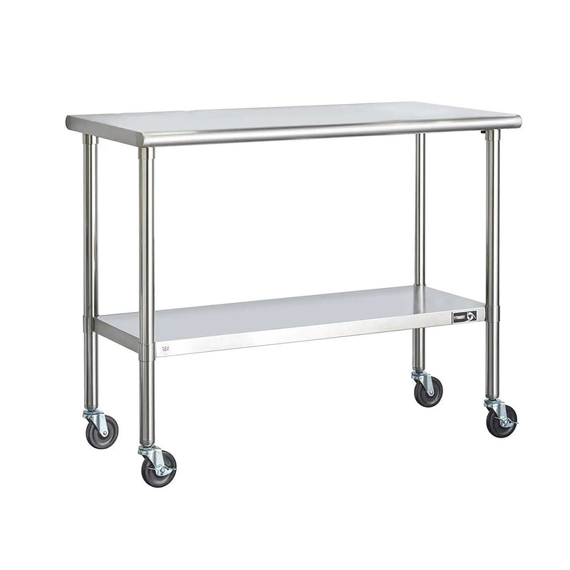 Stainless Steel 2-ft Kitchen Island Cart Prep Table with Casters by HomePacific