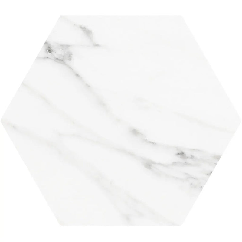 White 8x9 Hexagon Matte Porcelain Tile (25 pack, 9.93 sq ft/case) by Apollo Tile