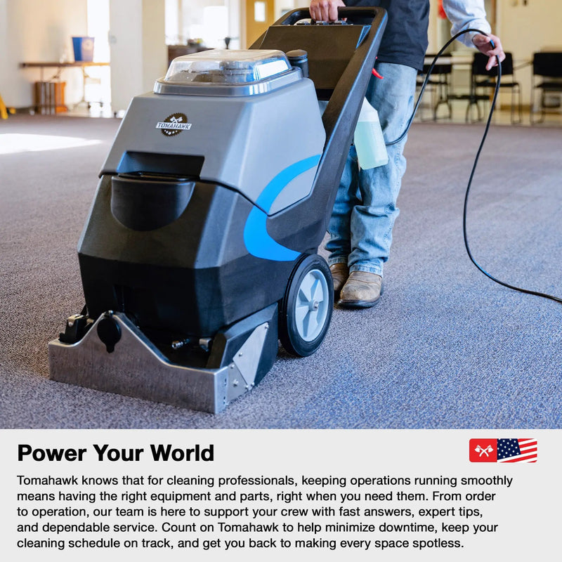 3-in-1 Commercial Carpet Extractor Cleaner, 18” Width, 9 Gallon Dual Tanks, Dual 1000W Motors for Hotels, Offices & Upholstery by Tomahawk Power