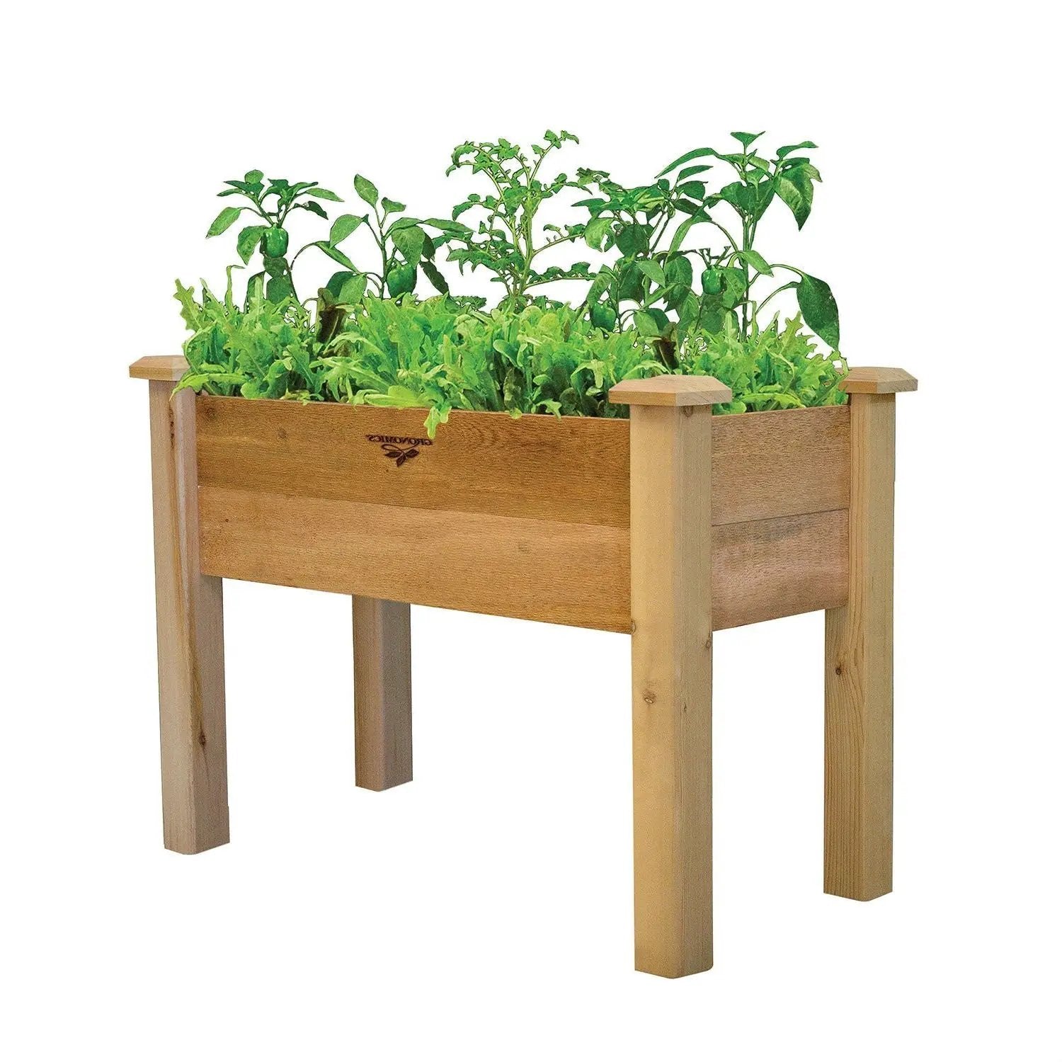 Raised Garden Bed Planter Box in Solid Cedar Wood in Natural Finish - 34-inch by HomePacific