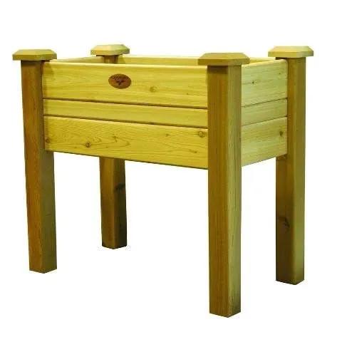Raised Garden Bed Planter Box in Solid Cedar Wood in Natural Finish - 34-inch by HomePacific