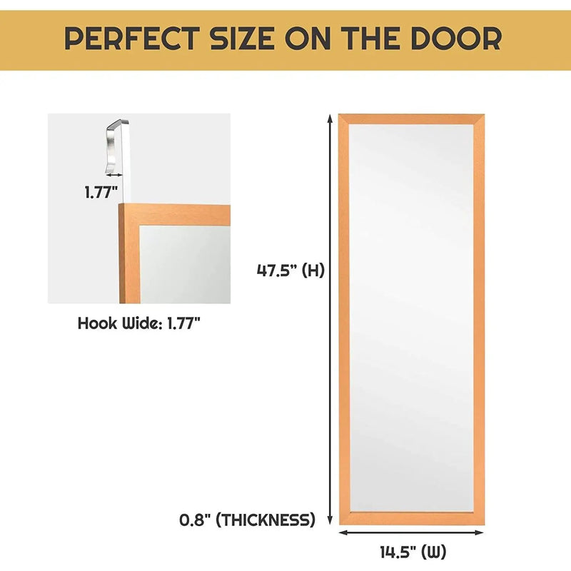 Gold Full Length Bedroom Mirror with Over the Door or Wall Mounted Design by HomePacific