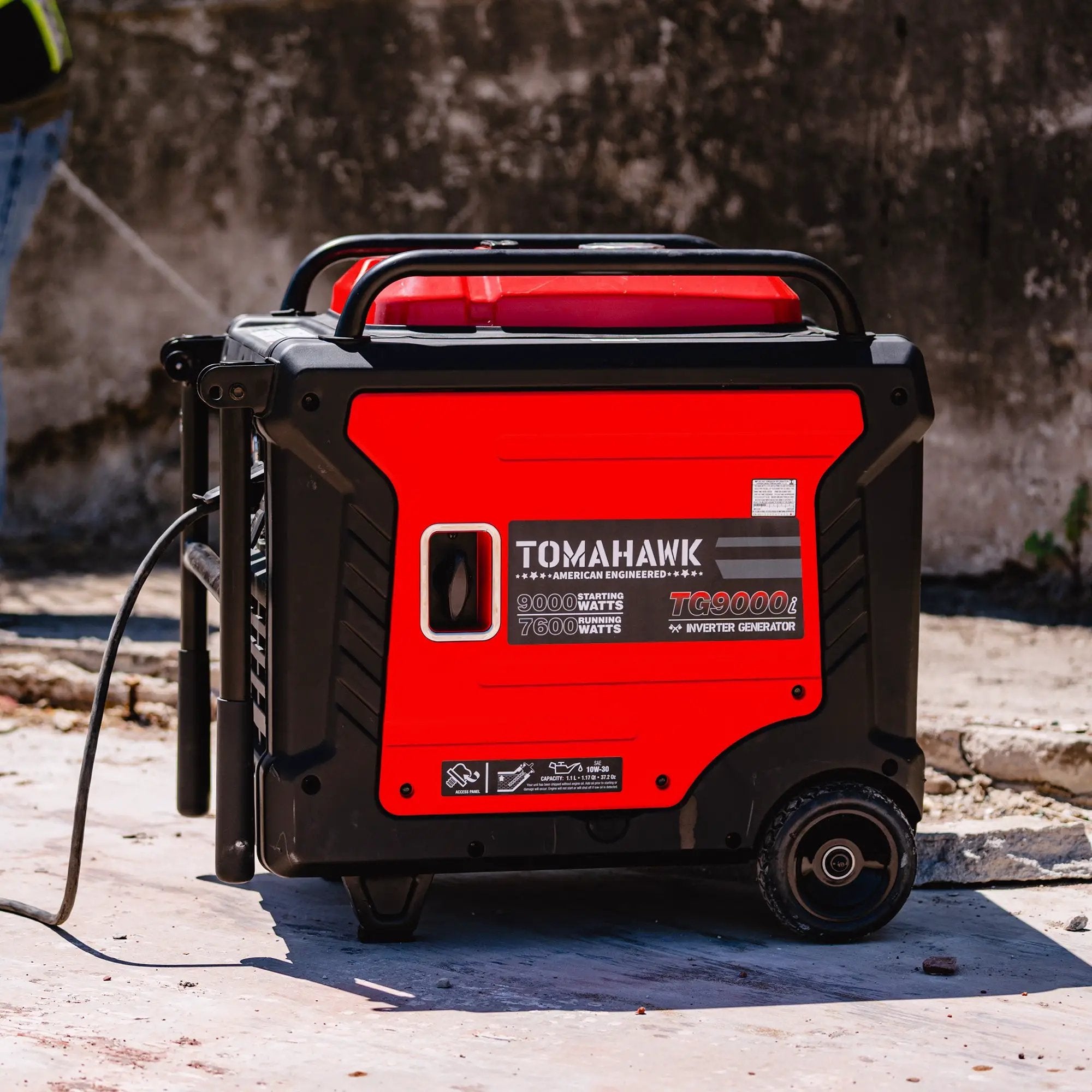 10,500 Watt Inverter Generator Electric Start Super Quiet Portable Gas Power Professional Use by Tomahawk Power