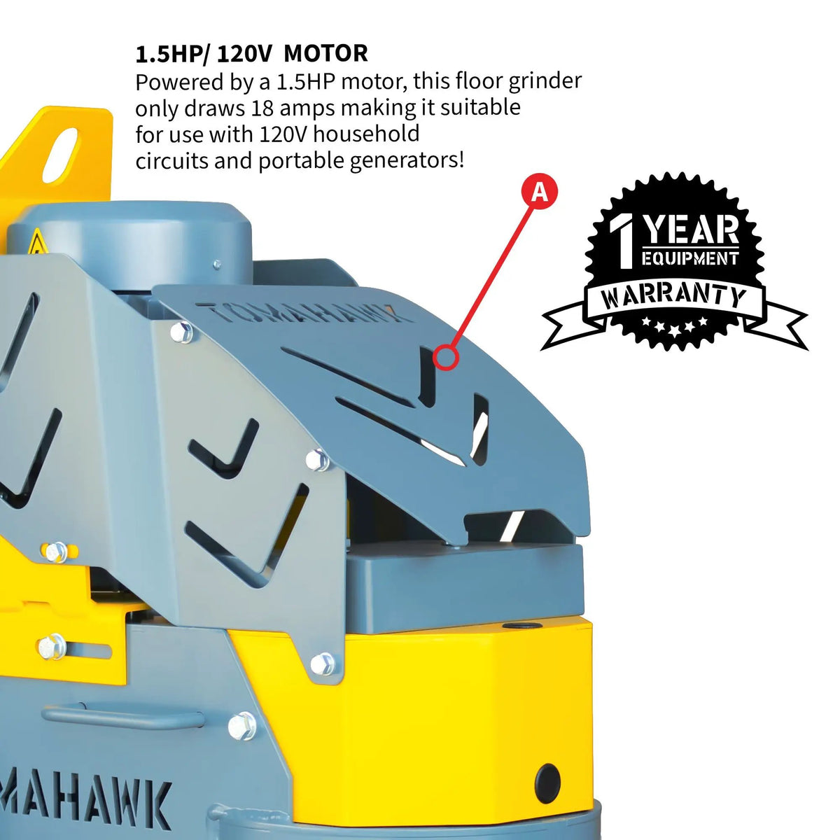 10" Electric Concrete Floor Grinder 1.5HP Motor for Smoothing, Floor Prep, Coatings, photo 6 of 16