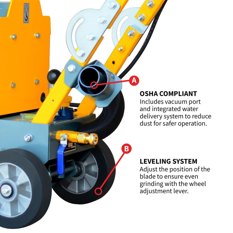 10" Electric Concrete Floor Grinder 1.5HP Motor for Smoothing, Floor Prep, Coatings by Tomahawk Power