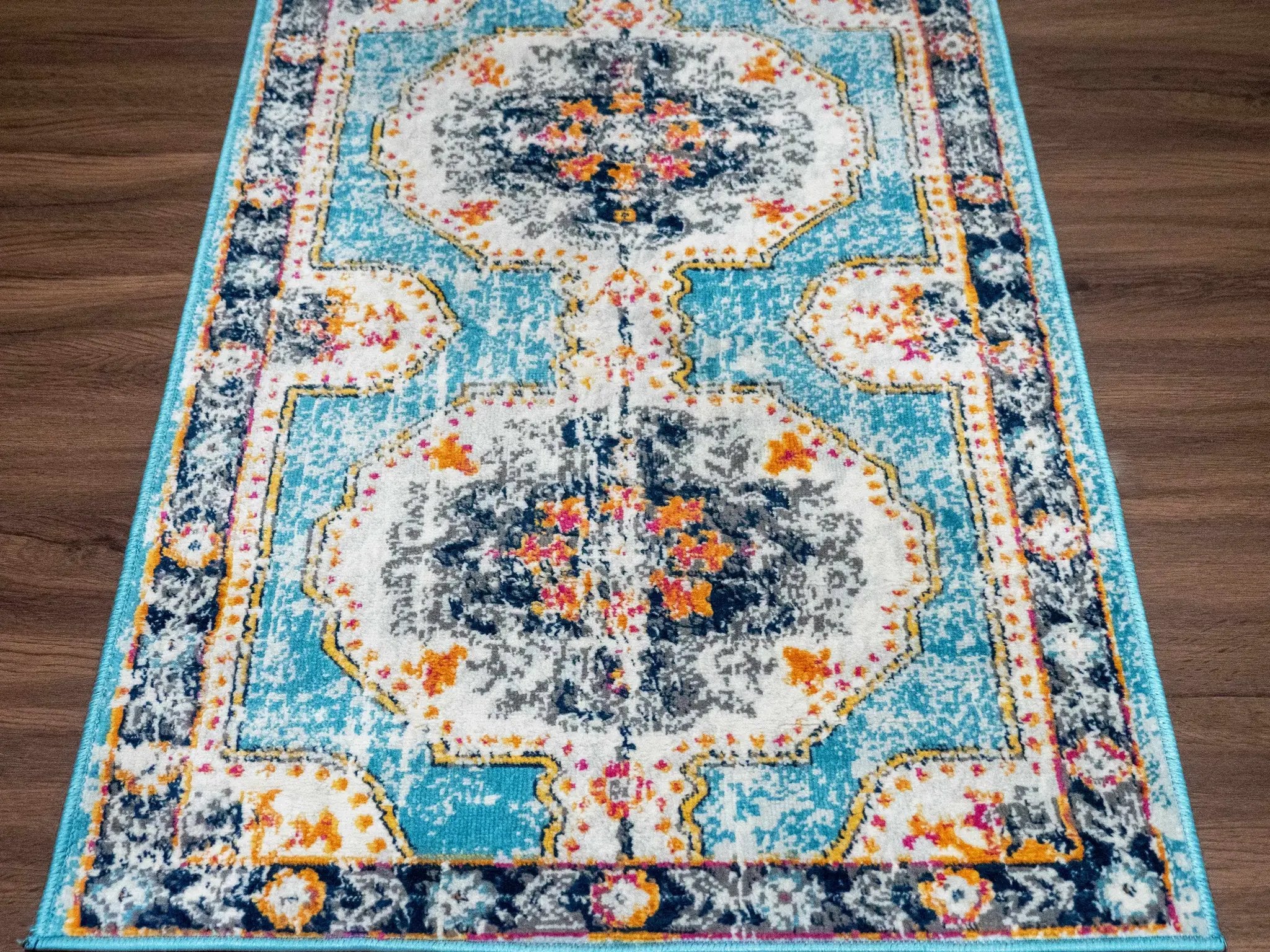 Tigried Turquoise 2308 Area Rug - Clearance by Boutique Rugs