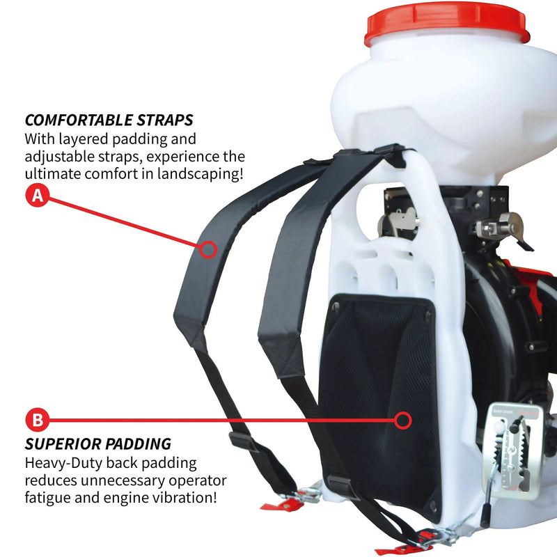 4 Gal Motorized Fertilizer Spreader Broadcast Lawn Seed Ice Melt Salt by Tomahawk Power