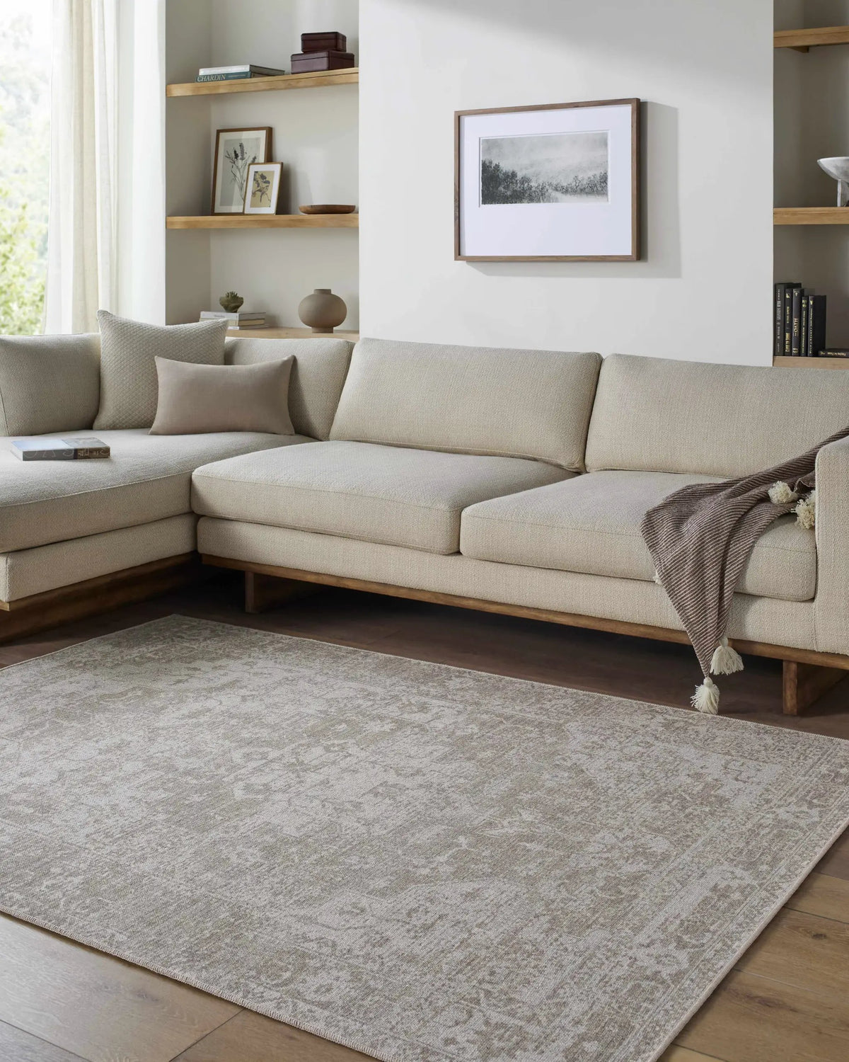 Tanko Washable Wool Area Rug, installed in a room