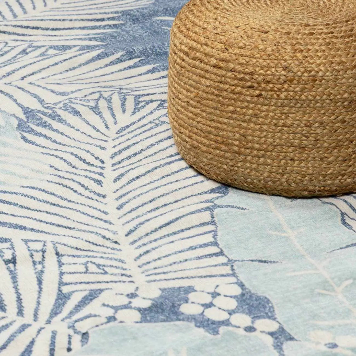 Thebarton Coastal Blue Palm Outdoor Area Rug, photo 13 of 17