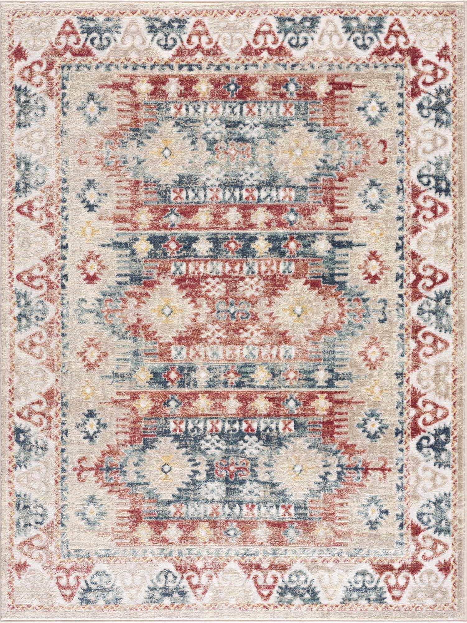 Bindi Blue & Rose Area Rug - Clearance by Boutique Rugs