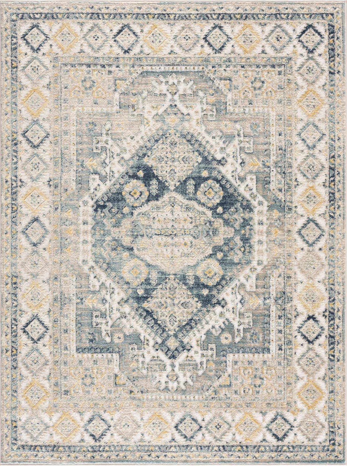 Brend Blue Medallion Area Rug, photo 3 of 14