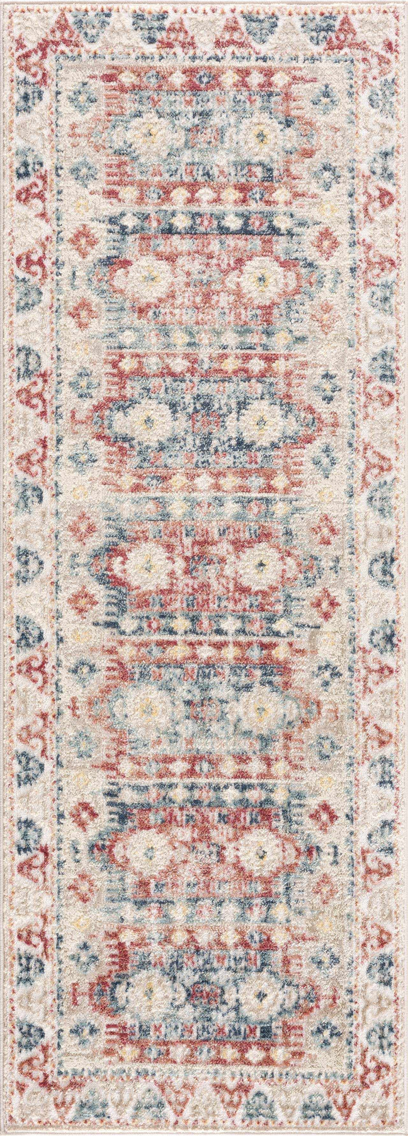 Bindi Blue & Rose Area Rug - Clearance by Boutique Rugs
