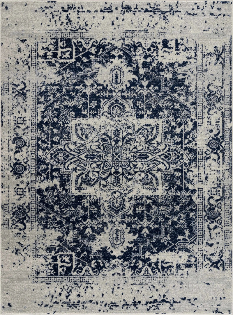 Rachel Navy Area Rug by Boutique Rugs