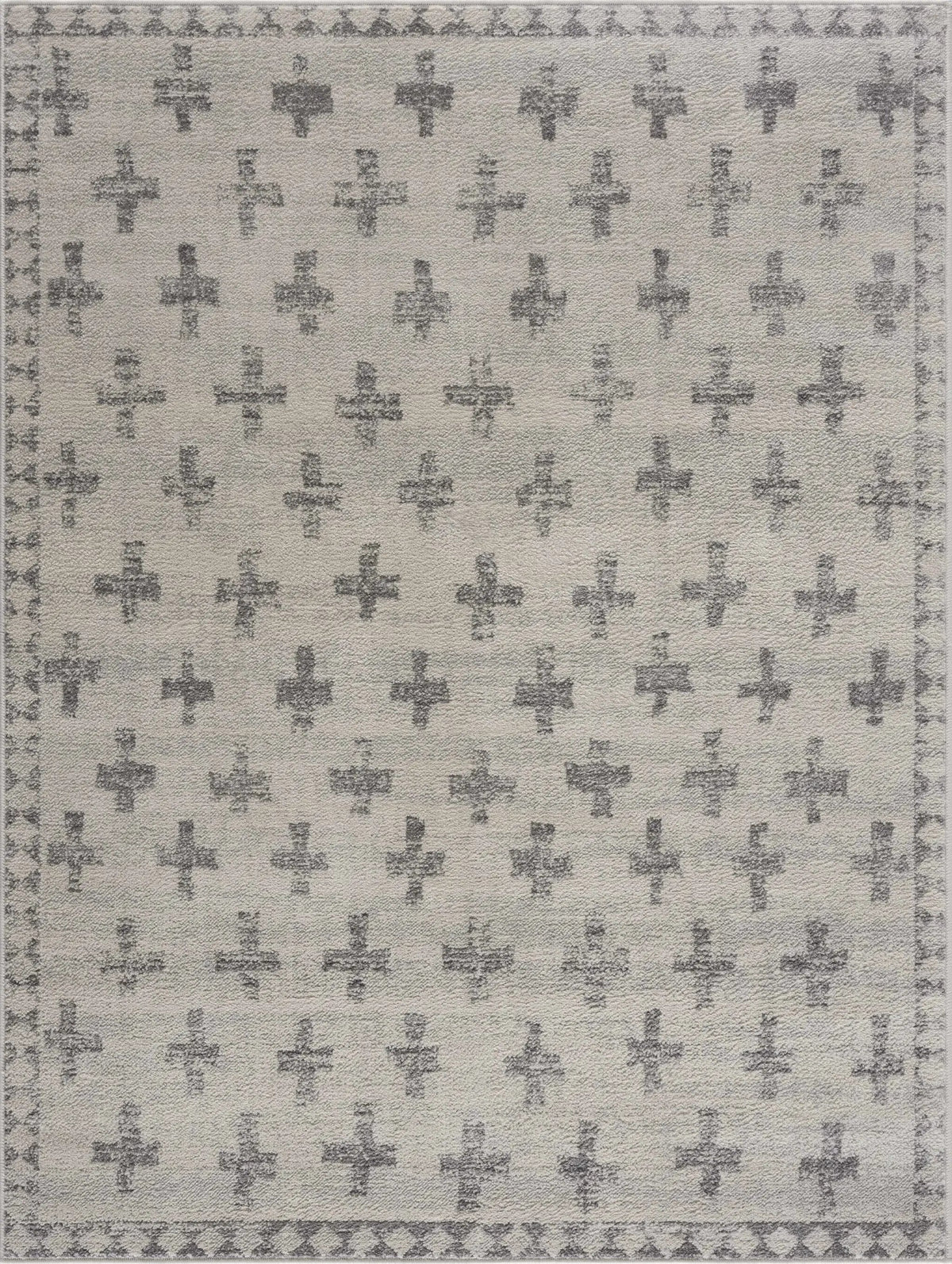 Tigris Swiss Cross Ivory & Gray 2322 Area Rug, photo 4 of 10