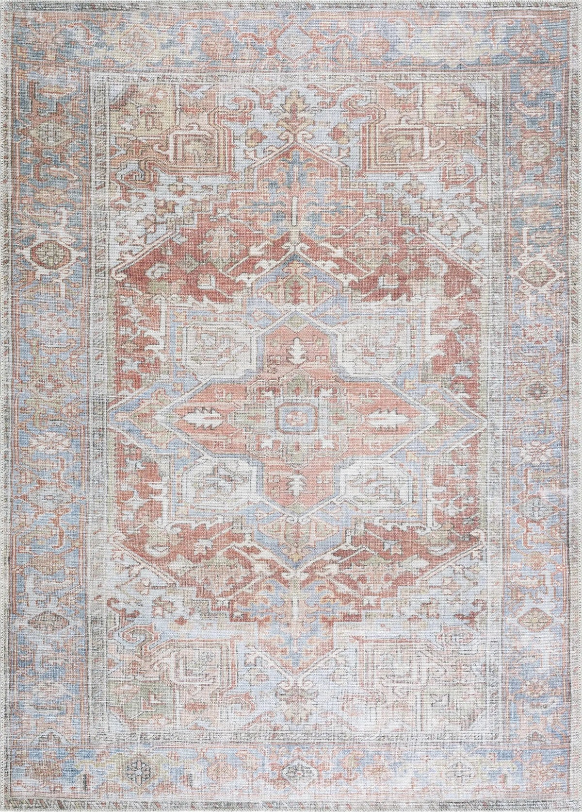 Maayon Medallion Rust Washable Area Rug, photo 12 of 22