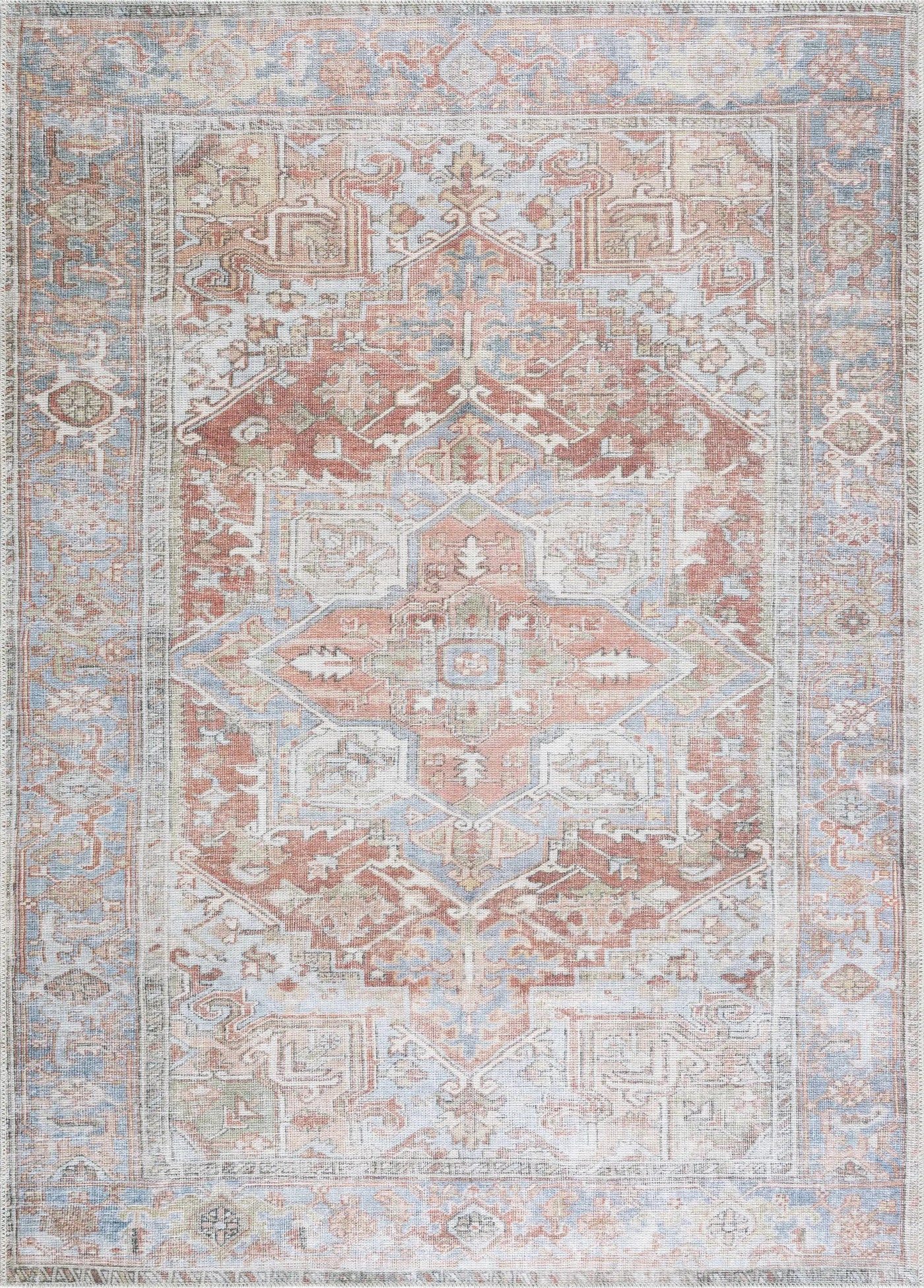 Rust Maayon Washable Rug by Boutique Rugs