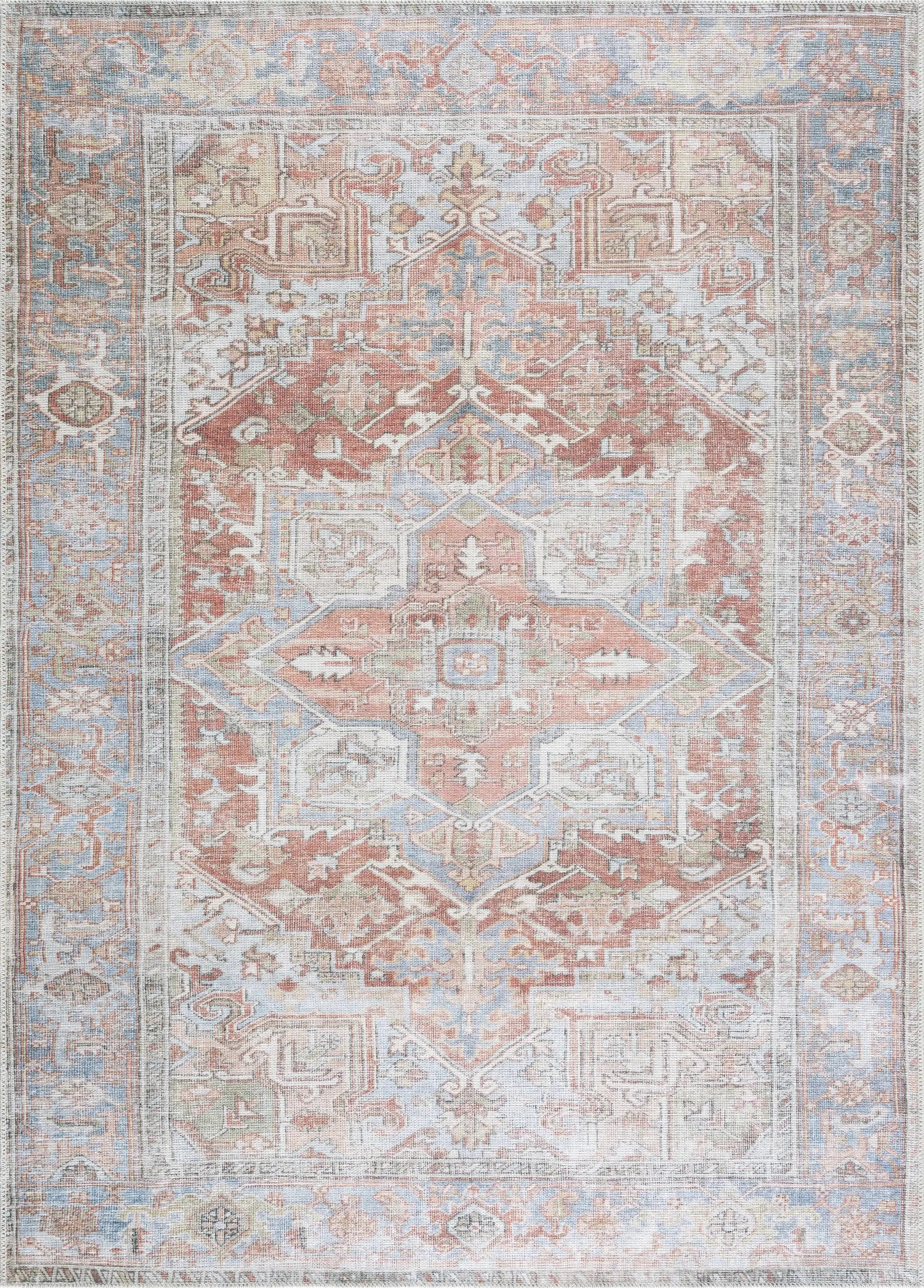 Rust Maayon Washable Rug by Boutique Rugs