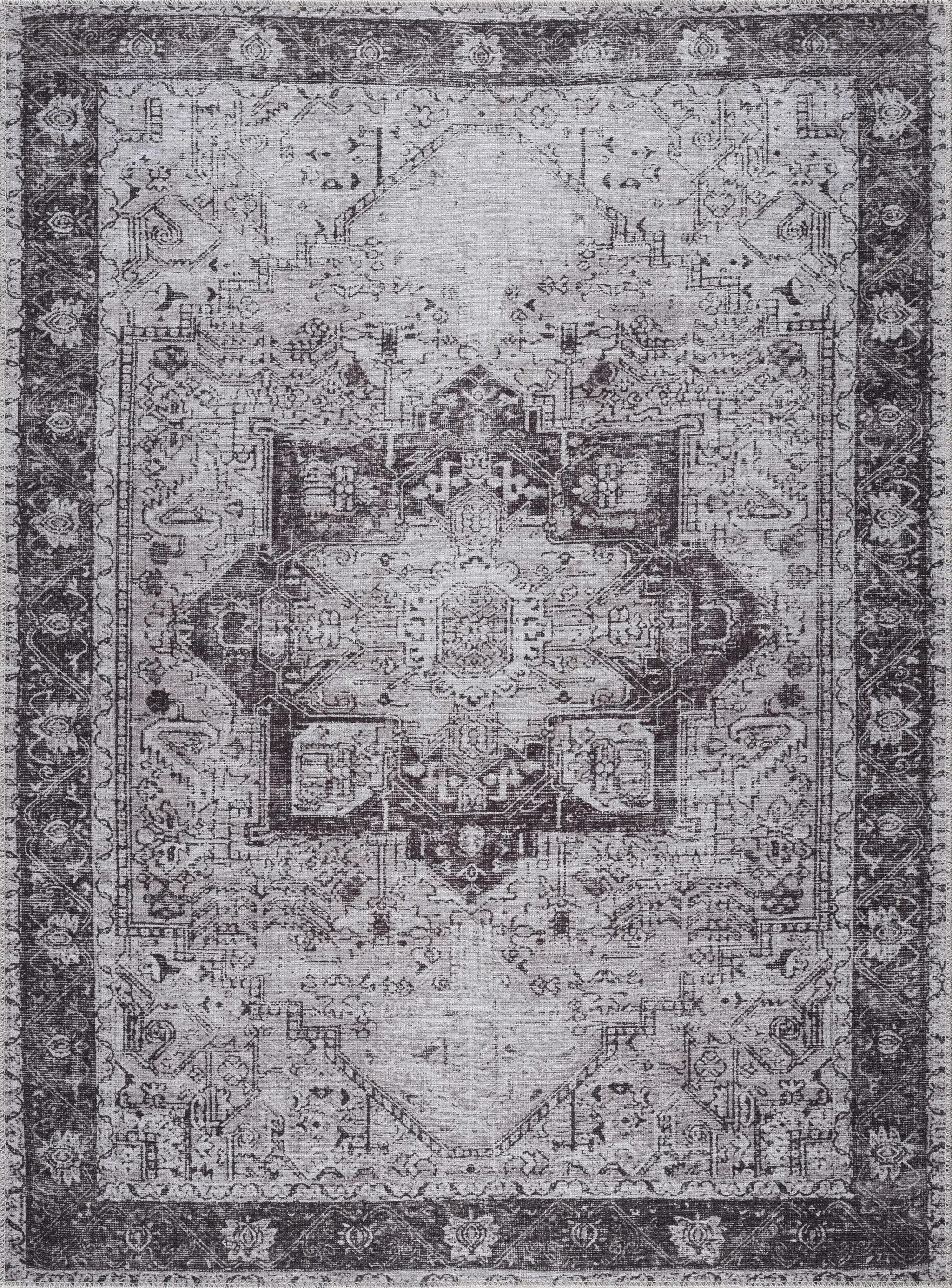 Rosman Gray Washable Area Rug by Hauteloom