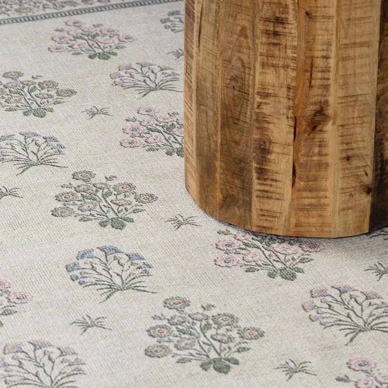 Aquene Ivory Washable Area Rug by Boutique Rugs