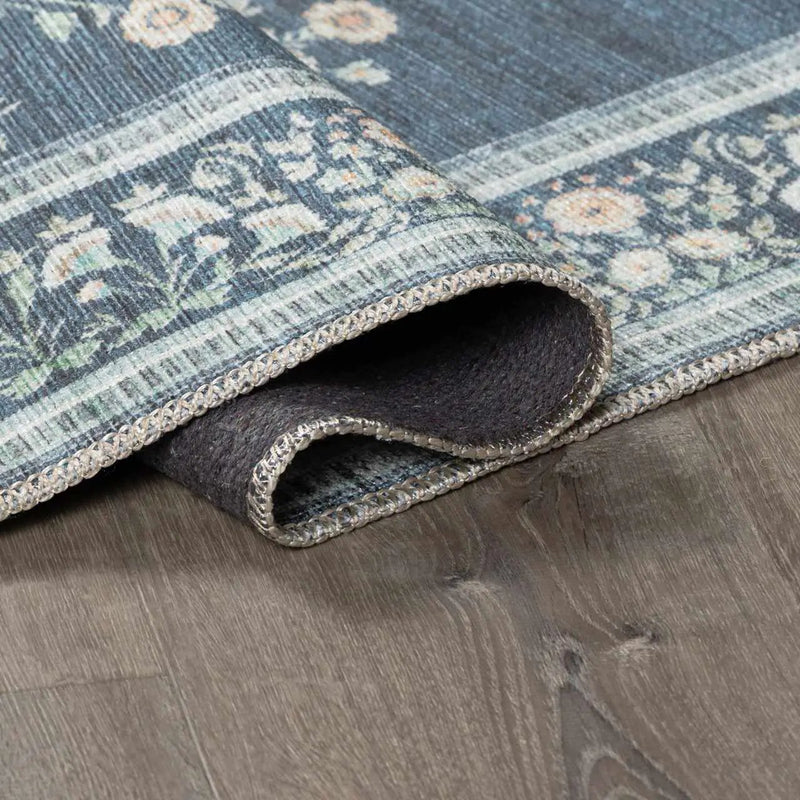 Aquene Denim Washable Area Rug by Boutique Rugs