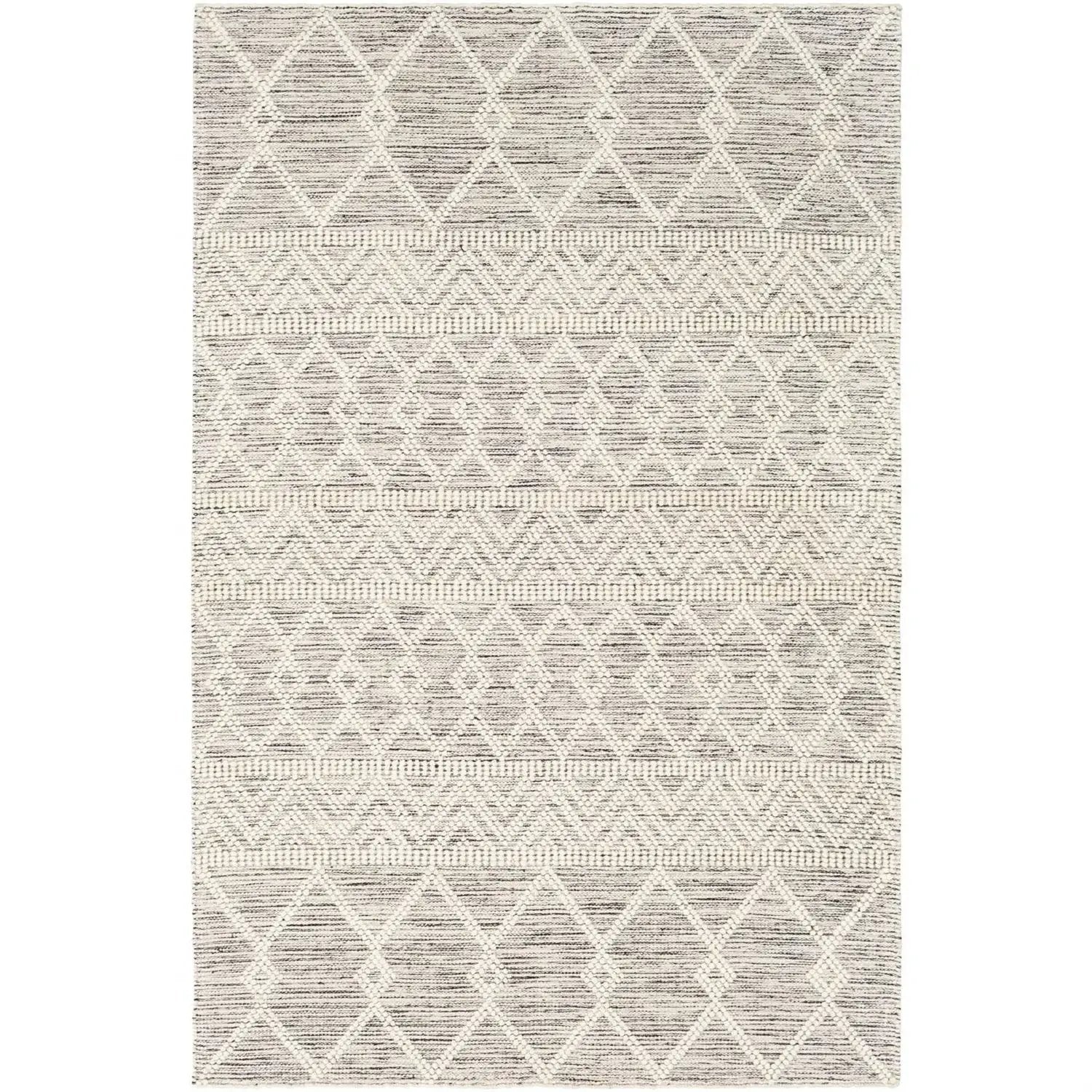 3-ft. x 5-ft. Hand Woven Wool Blend Grey Beige Ivory Persian Style Area Rug by HomePacific