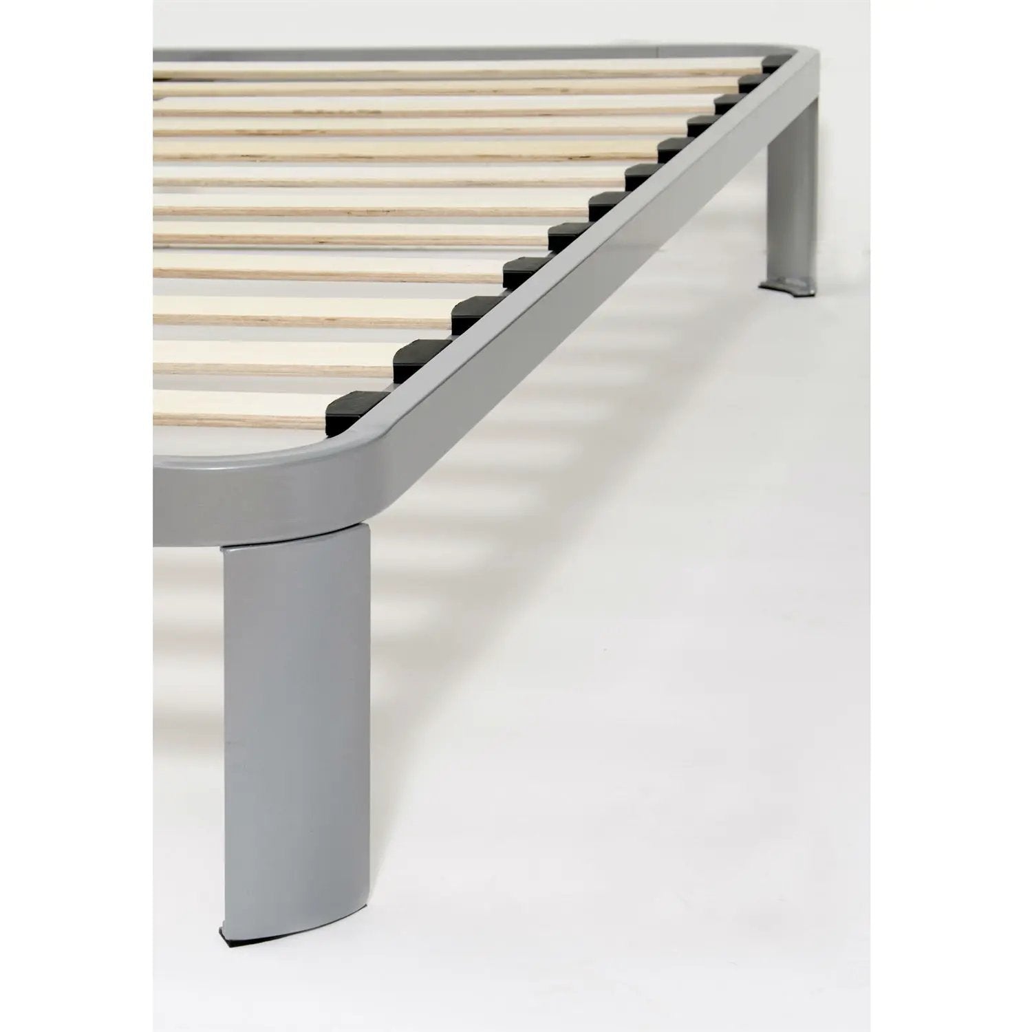 Twin size Luna Metal Platform Bed Frame with Wood Slats by HomePacific