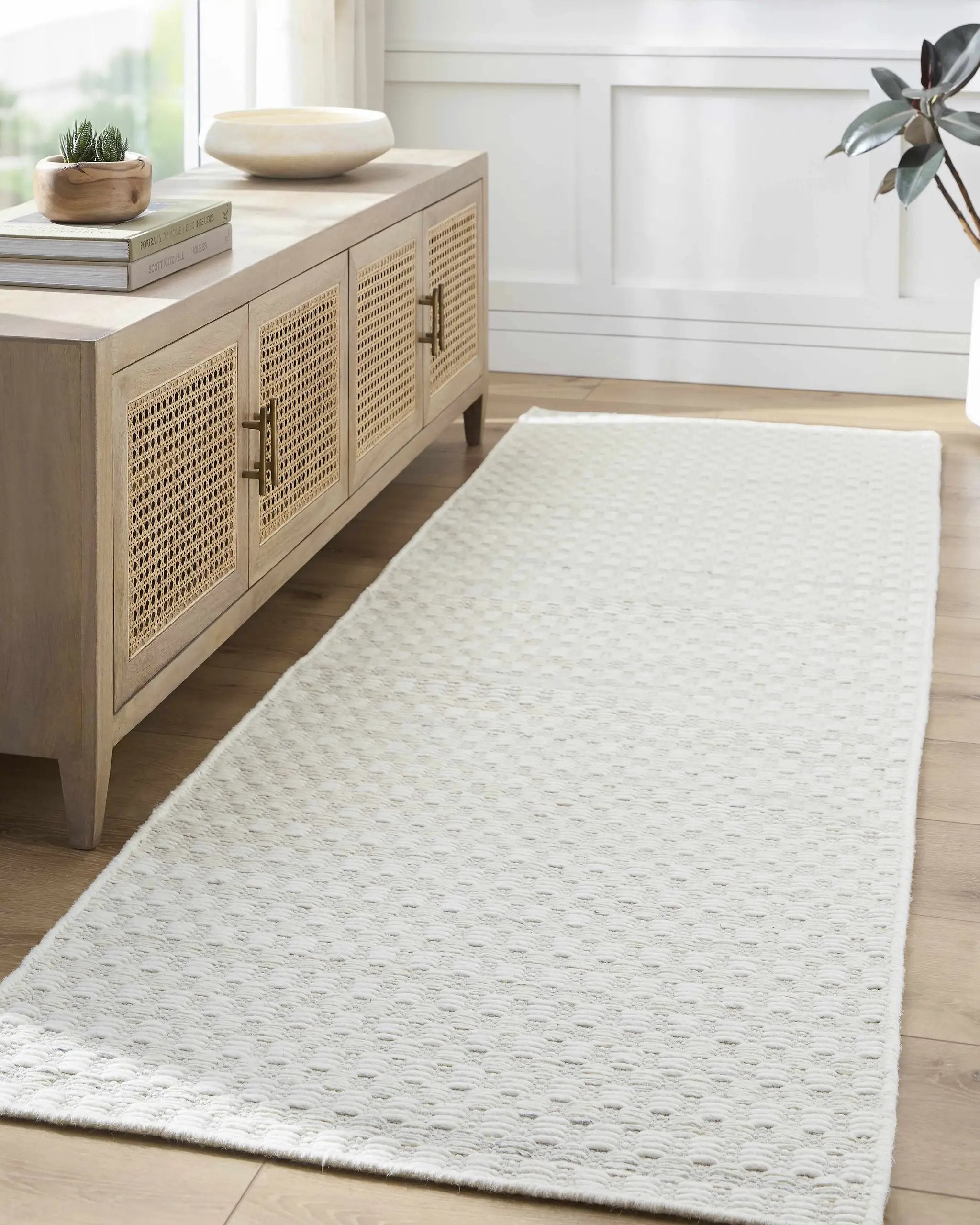 Tevah Siver Wool Rug by Boutique Rugs