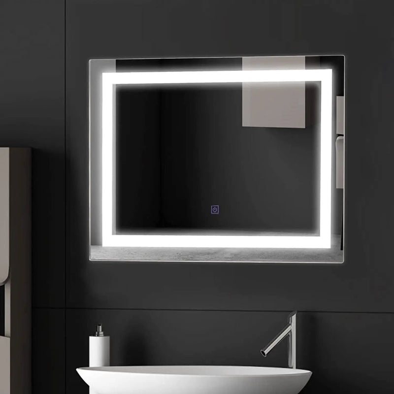 Modern LED Lighted Mirror Dimmable Wall-Mounted Bathroom Vanity 27 x 20 inch by HomePacific