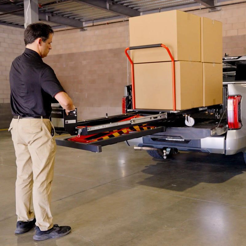 Electric Platform Truck Scissor Lift Table Cart Portable Powered Hydraulic 46" Height Warehouse Loading Dock Material Handling by Tomahawk Power