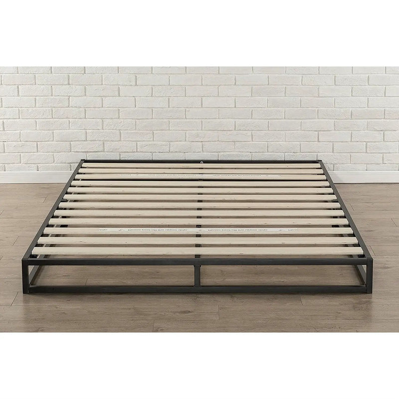 Twin 6-inch Low Profile Platform Bed Frame with Modern Wood Slats Mattress Support System by HomePacific
