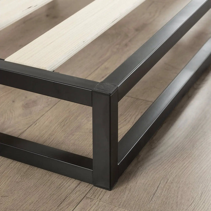 Twin 6-inch Low Profile Platform Bed Frame with Modern Wood Slats Mattress Support System by HomePacific