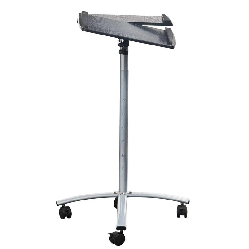 Adjustable Laptop Computer Cart Desk Stand in Graphite Wood Grain by HomePacific