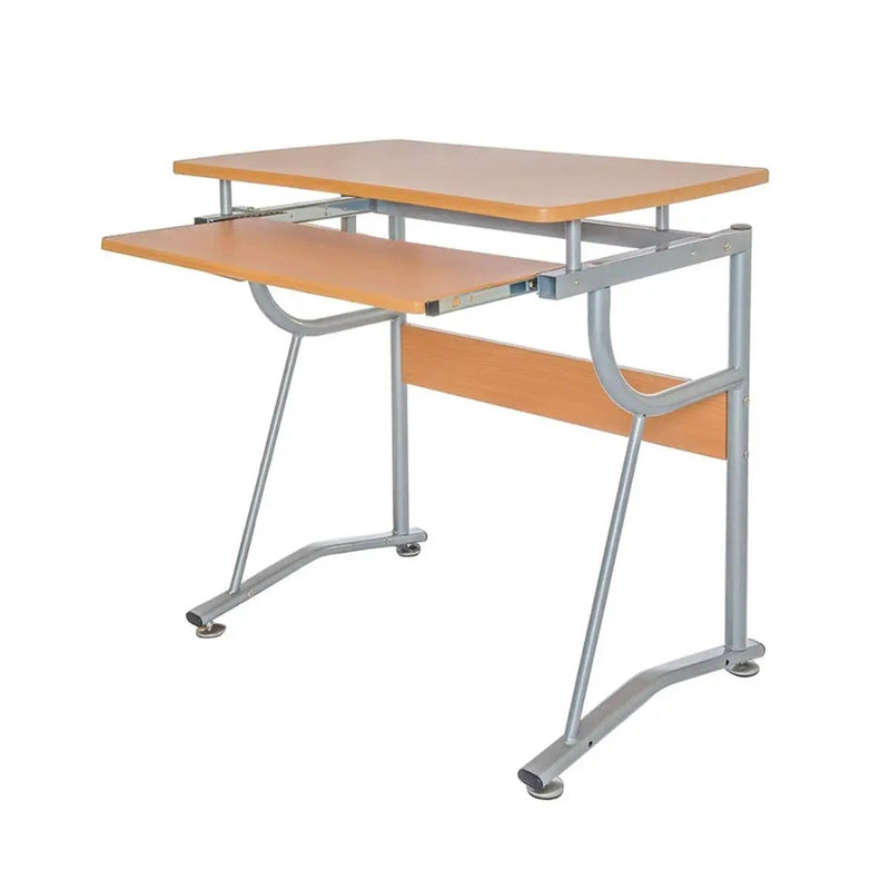 Compact Contemporary Computer Desk in Light Cherry Finish by HomePacific
