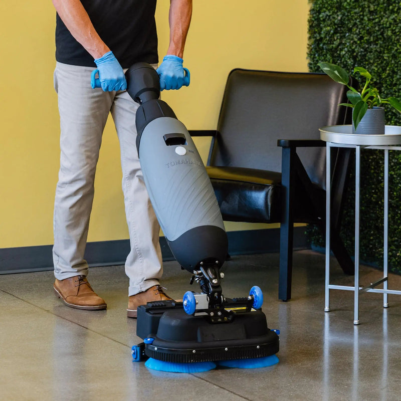 Electric Floor Scrubber Cleaner with 18” Power Mop Brushes Cordless 36V Battery Powered by Tomahawk Power