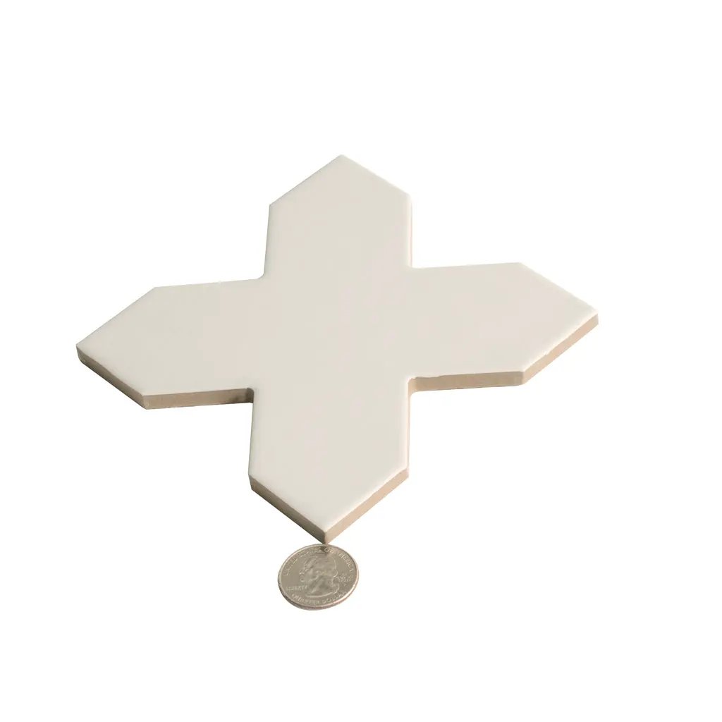 Light Gray 5x5 Matte Cross Porcelain Tile (34 pack, 5.31 sq ft/case) by Apollo Tile