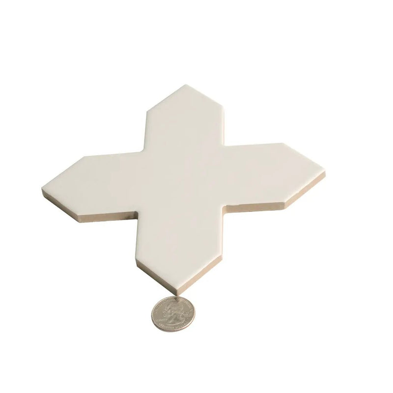 Light Gray 5x5 Matte Cross Porcelain Tile (34 pack, 5.31 sq ft/case) by Apollo Tile