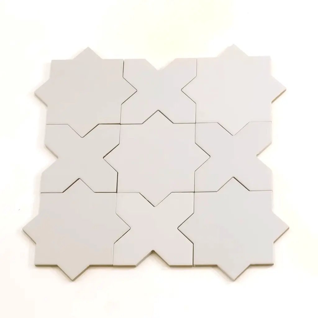 Light Gray 5x5 Matte Cross Porcelain Tile (34 pack, 5.31 sq ft/case) by Apollo Tile