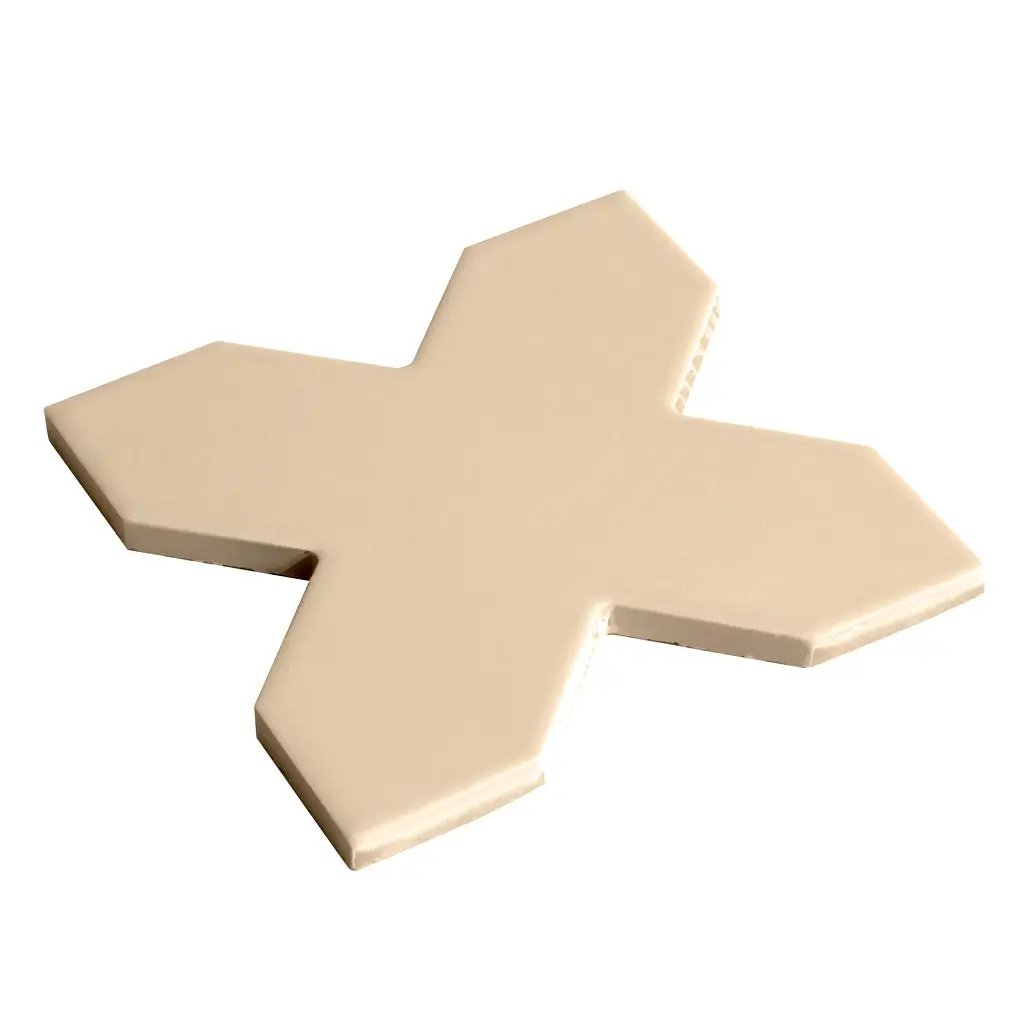 Ecru Taupe 5x5 Matte Cross Porcelain Tile (34 pack, 5.31 sq ft/case) by Apollo Tile