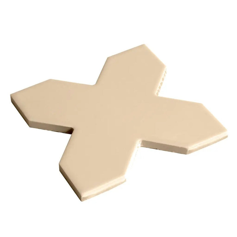 Ecru Taupe 5x5 Matte Cross Porcelain Tile (34 pack, 5.31 sq ft/case) by Apollo Tile