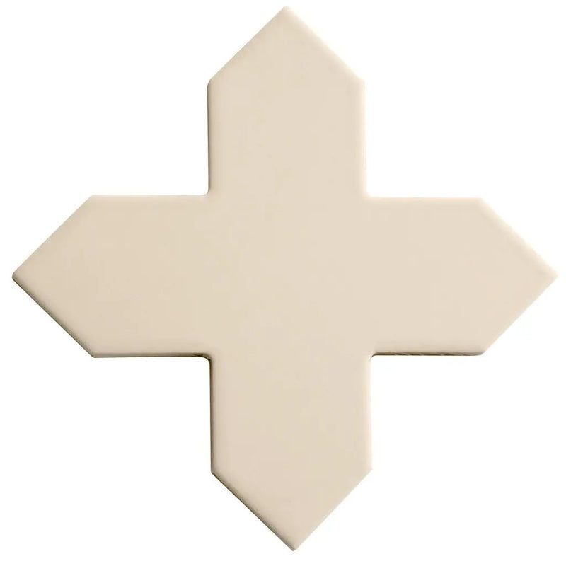 Ecru Taupe 5x5 Matte Cross Porcelain Tile (34 pack, 5.31 sq ft/case) by Apollo Tile