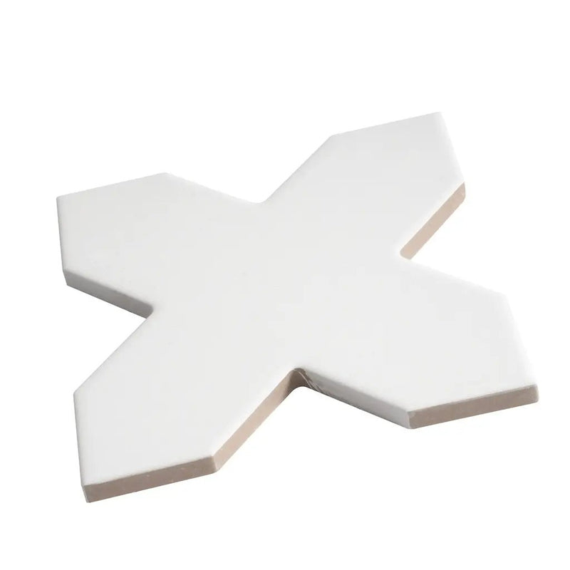 Pure White 5x5 Matte Cross Porcelain Tile (34 pack, 5.31 sq ft/case) by Apollo Tile