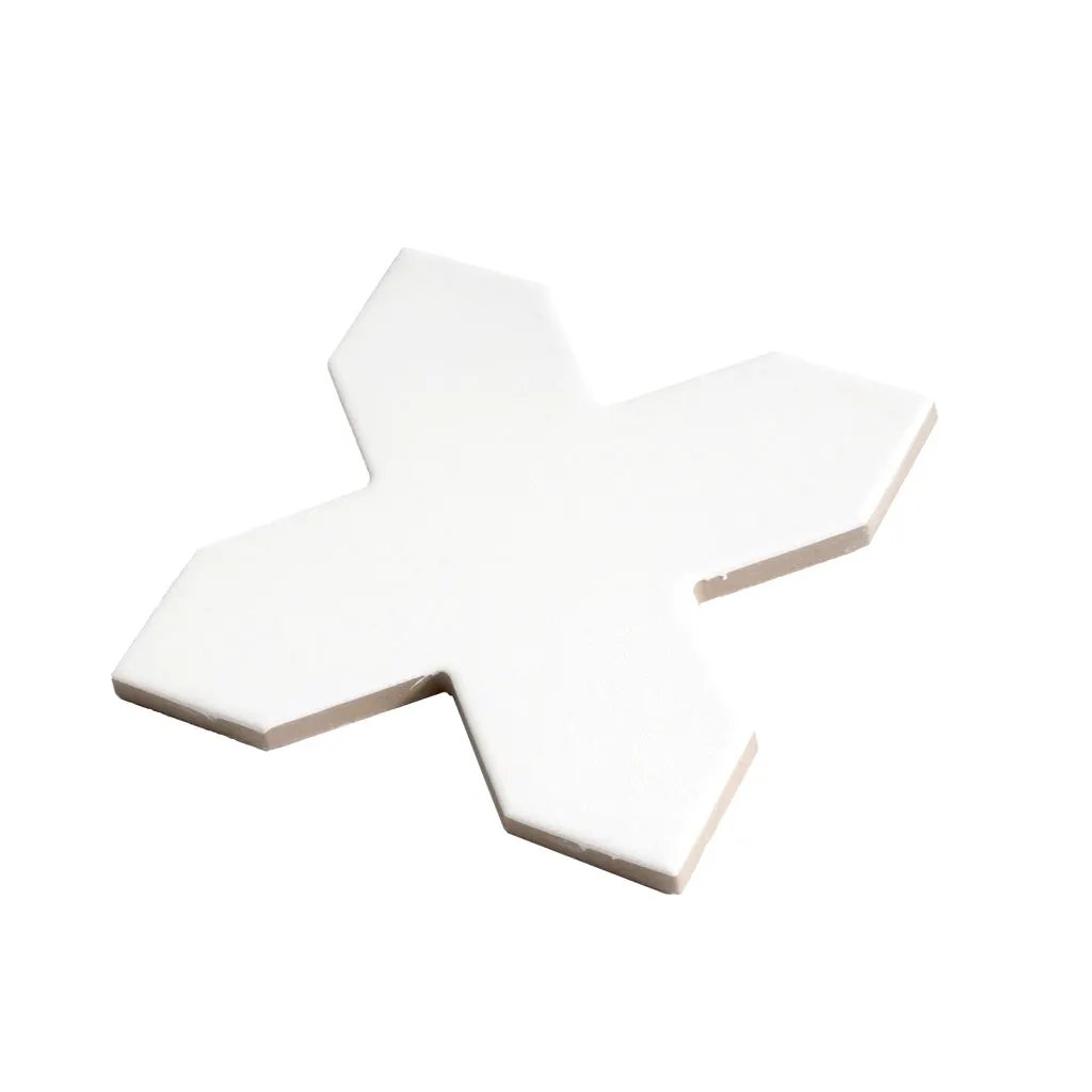 Pure White 5x5 Matte Cross Porcelain Tile (34 pack, 5.31 sq ft/case) by Apollo Tile