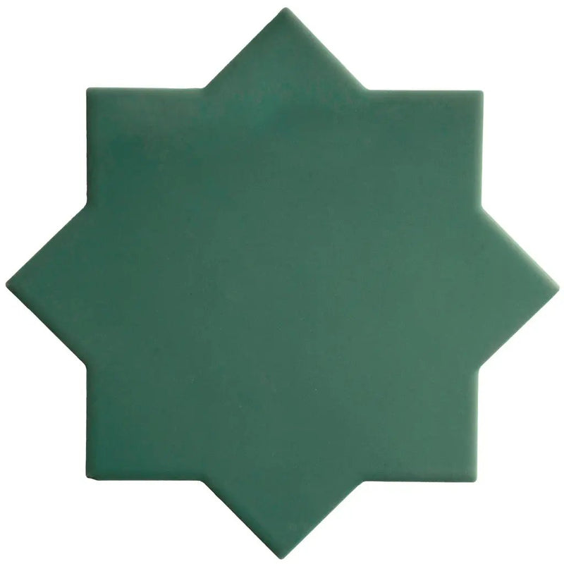 Sage Green 7x7 Matte Star Porcelain Tile (34 pack, 5.31 sq ft/case) by Apollo Tile