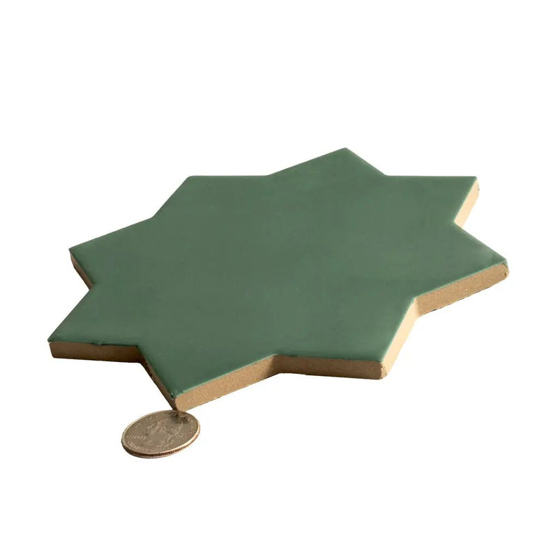 Sage Green 7x7 Matte Star Porcelain Tile (34 pack, 5.31 sq ft/case) by Apollo Tile
