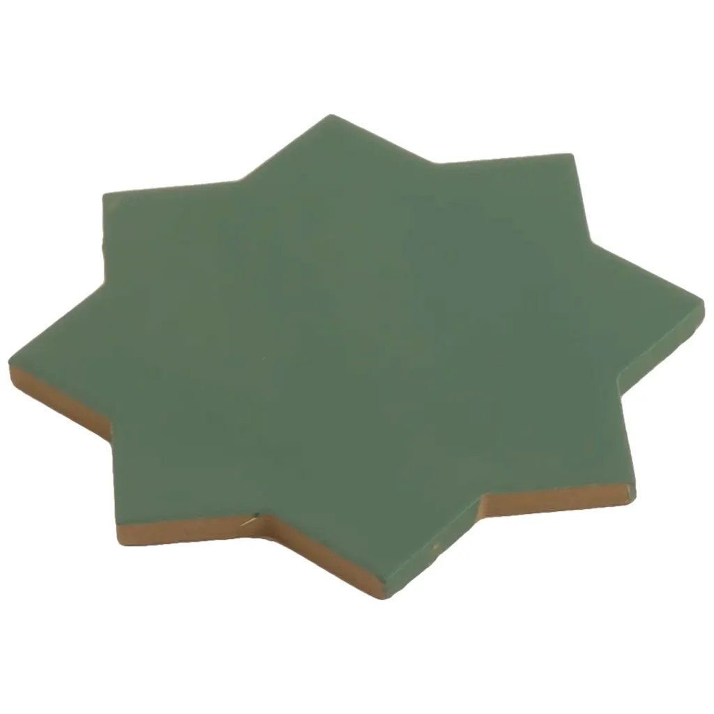 Sage Green 7x7 Matte Star Porcelain Tile (34 pack, 5.31 sq ft/case) by Apollo Tile