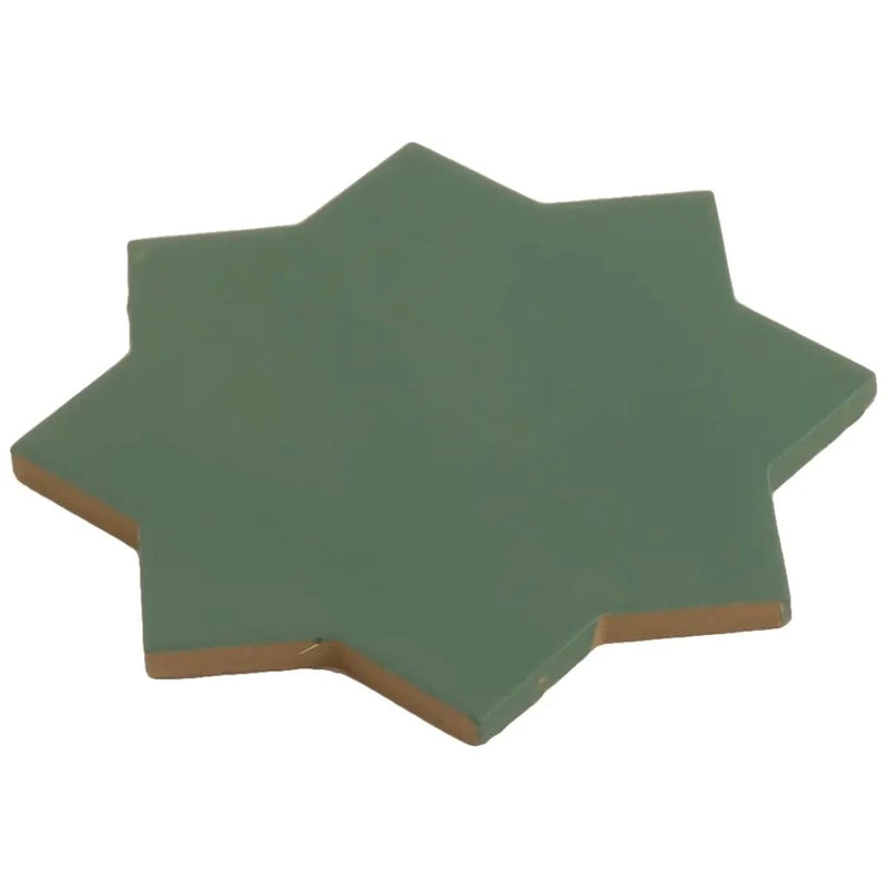 Sage Green 7x7 Matte Star Porcelain Tile (34 pack, 5.31 sq ft/case) by Apollo Tile